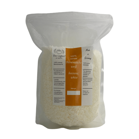 Hochwertiges reines Bienenwachs, weiß | Pastillen | Gieße Deine eigene Kerze | für Naturkosmetik