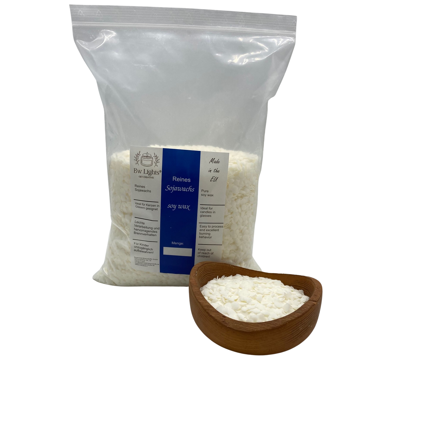 Hochwertiges natürliches Sojawachs | für Behälterkerzen | Made in EU | Vegan