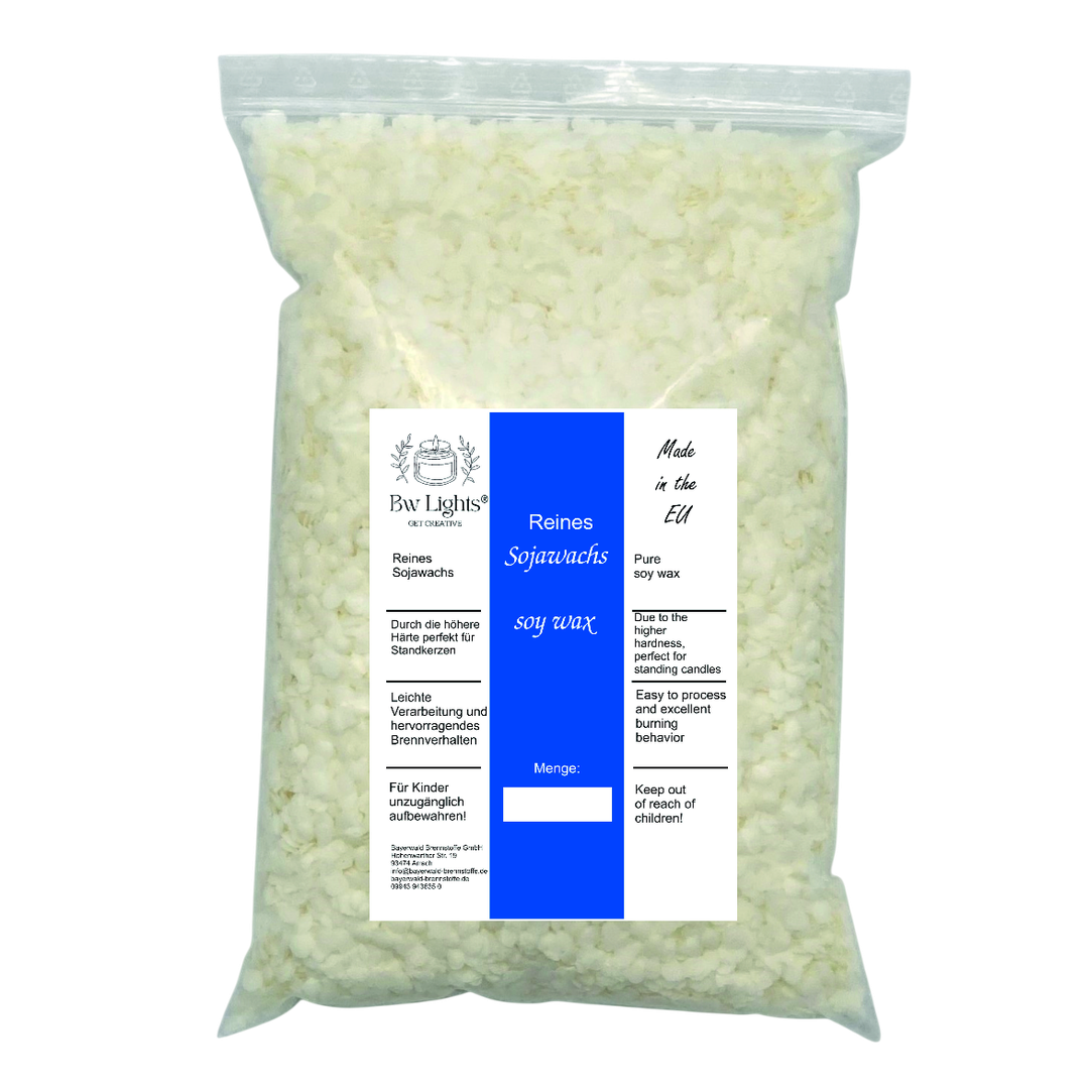 Hochwertiges natürliches Sojawachs | für Standkerzen | Vegan