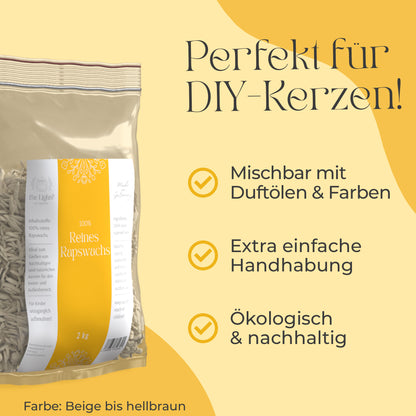 Premium Rapswachs | für Behälterkerzen | Made in Germany | super Duftaufnahme