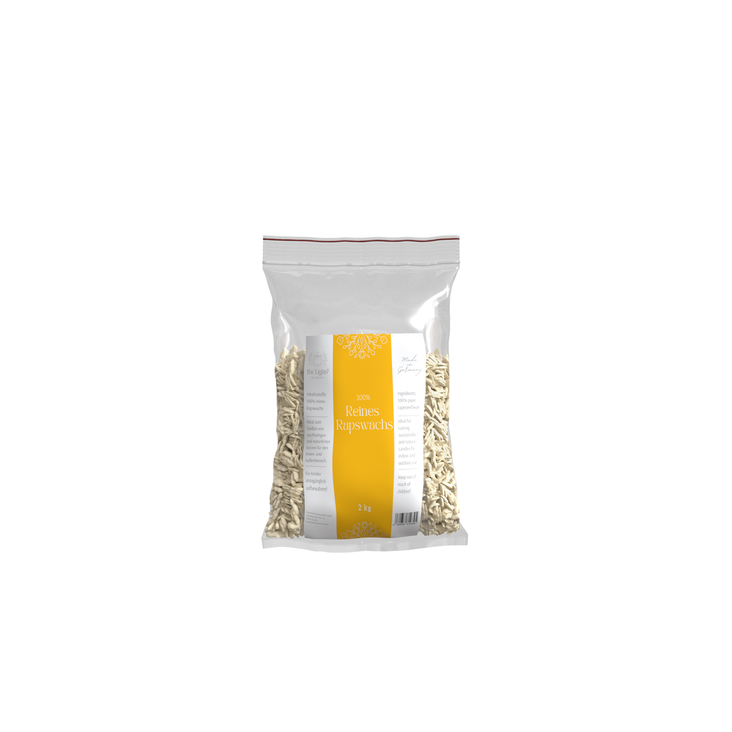Premium Rapswachs | für Behälterkerzen | Made in Germany | super Duftaufnahme