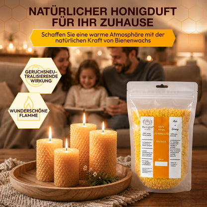 Hochwertiges reines Bienenwachs gelb in Pastillen | verschiedene Mengen | Zum Herstellen Deiner eigenen Kerze | Kosmetik | Bienenwachstücher