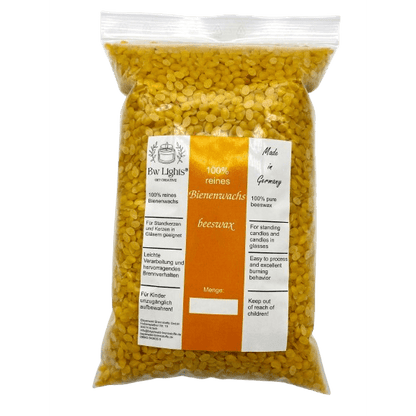 Hochwertiges reines Bienenwachs gelb in Pastillen | verschiedene Mengen | Zum Herstellen Deiner eigenen Kerze | Kosmetik | Bienenwachstücher