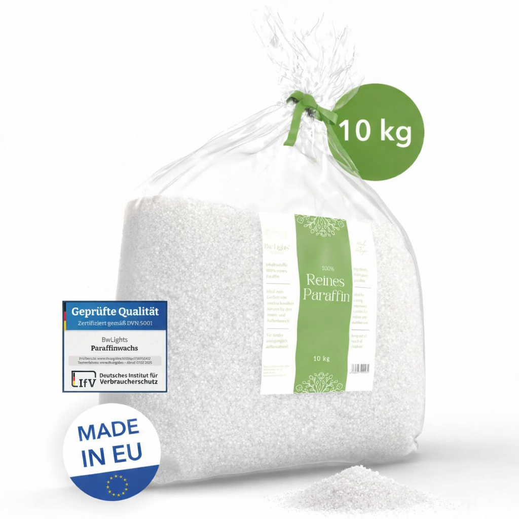 Hochwertige Premium Wachspastillen/Paraffinwachs in weiß | verschiedene Größen | Pastillen zum Herstellen Deiner eigenen Kerze