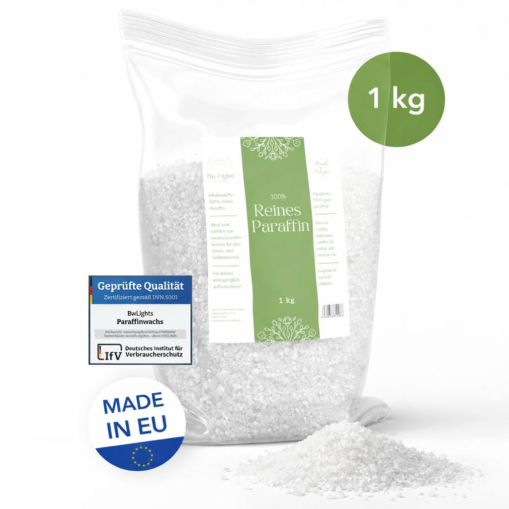 Hochwertige Premium Wachspastillen/Paraffinwachs in weiß | verschiedene Größen | Pastillen zum Herstellen Deiner eigenen Kerze