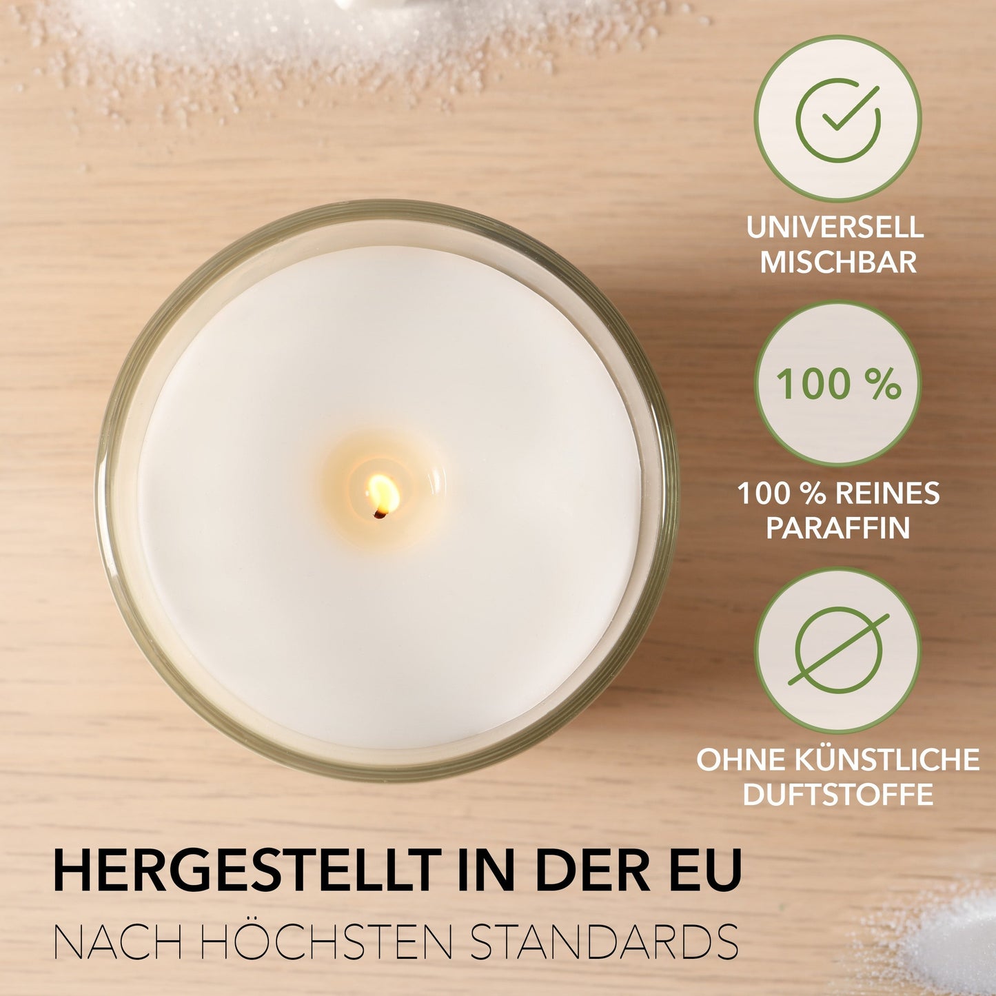 Hochwertiges Premium Kerzenwachs/Paraffinwachs in weiß | verschiedene Größen | Wachsgranulat zum Herstellen Deiner eigenen Kerze