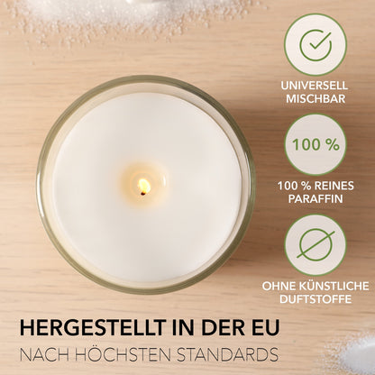 Hochwertiges Premium Kerzenwachs/Paraffinwachs in weiß | verschiedene Größen | Wachsgranulat zum Herstellen Deiner eigenen Kerze