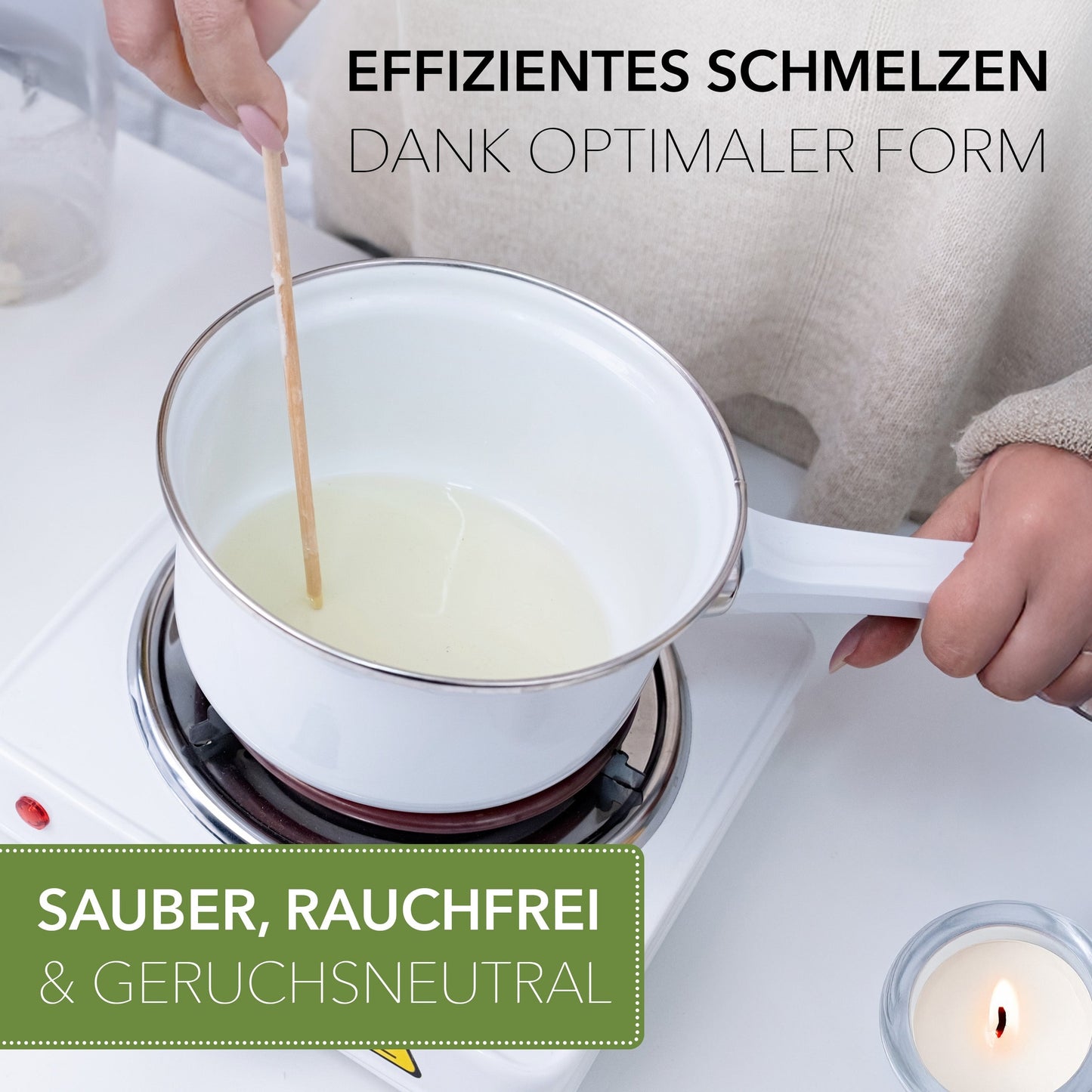 Hochwertiges Premium Kerzenwachs/Paraffinwachs in weiß | verschiedene Größen | Wachsgranulat zum Herstellen Deiner eigenen Kerze
