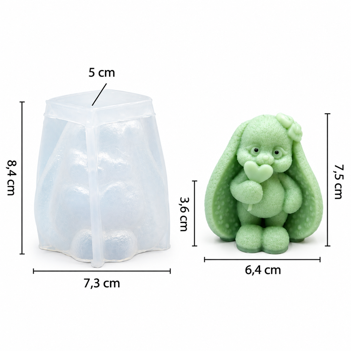 Silikonform Hase