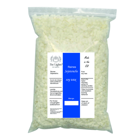 Hochwertiges natürliches Sojawachs | für Standkerzen | Vegan